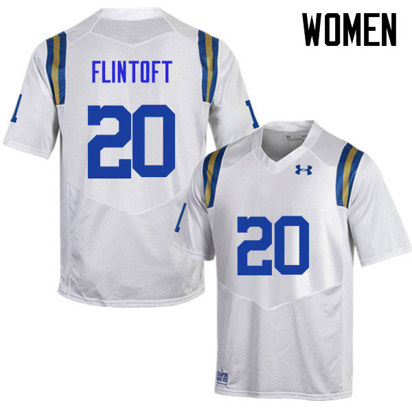 Women #20 Stefan Flintoft UCLA Bruins Under Armour College Football Jerseys Sale-White
